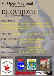 Cartel VI Open Nacional Quijote